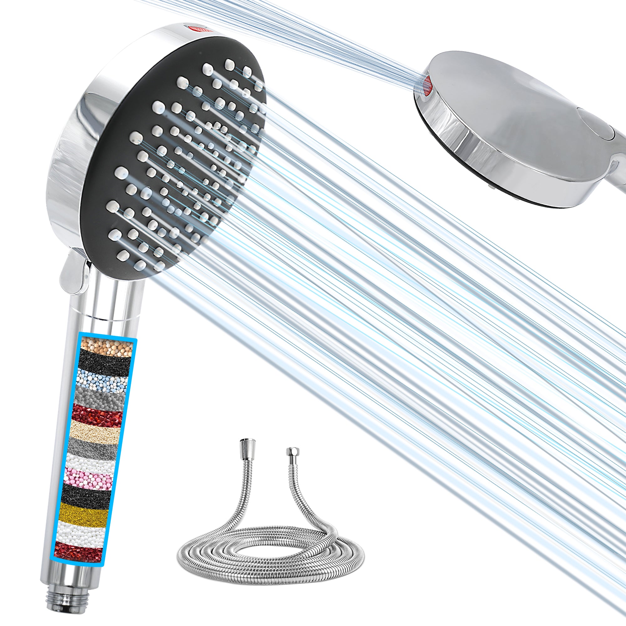 Shower Head with Filter 6+1 Jet Types