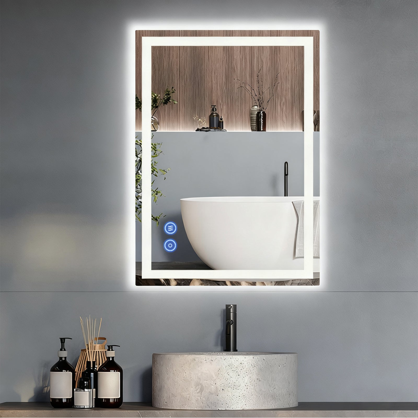 Bathroom Mirror with Lighting 50 x 70 cm