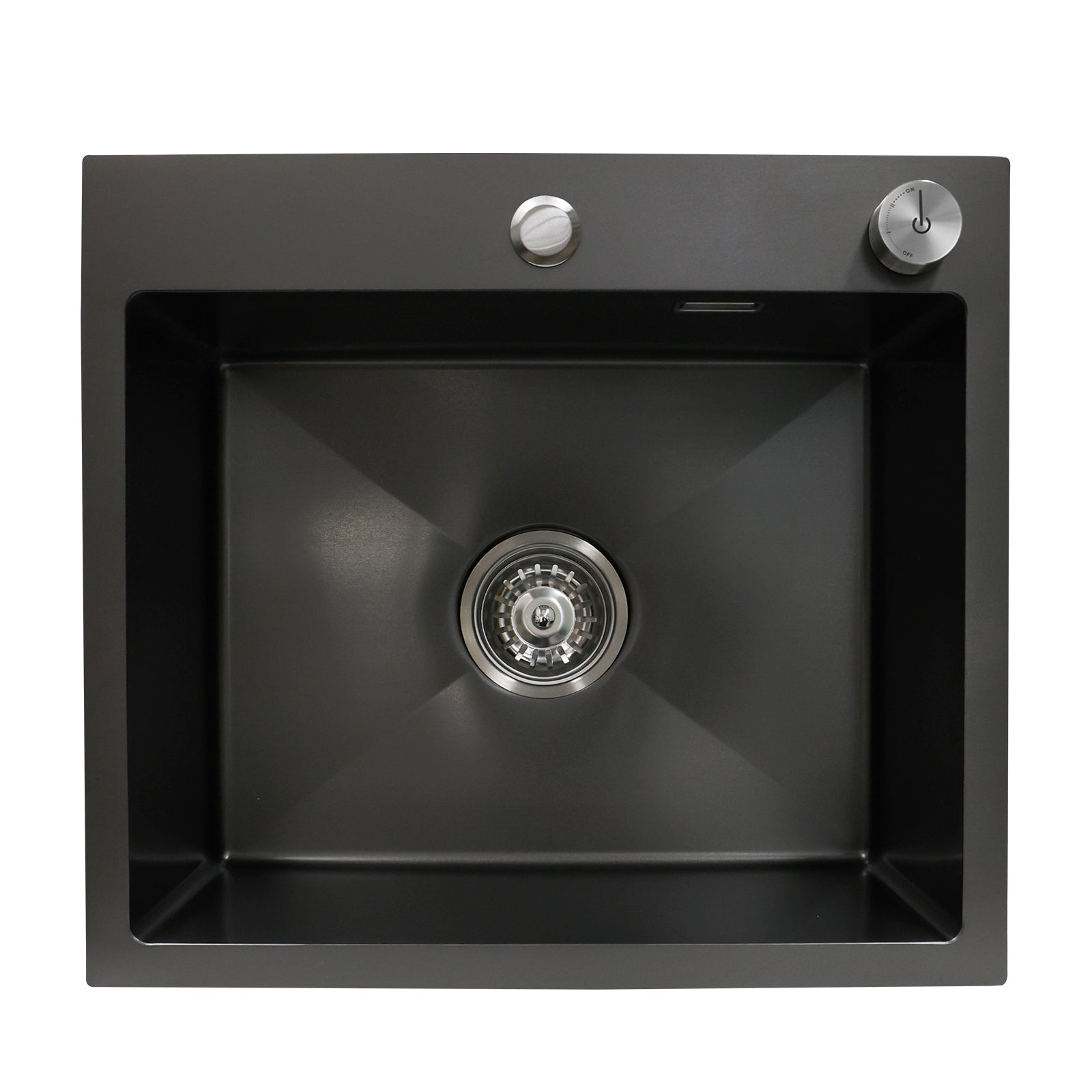Stainless Steel Kitchen Sinks with Siphon and Comfortable Drain Remote Control 50 x 45 cm